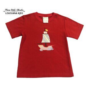 Zuccini Kids 3T Red Sailboat Appliqué Shirt